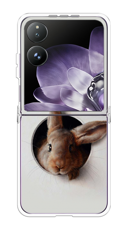 

Чехол на Xiaomi Mix Flip "Любопытный кролик", Серый;коричневый, 323150-1