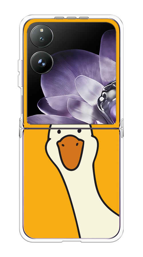 

Чехол на Xiaomi Mix Flip "Утка на желтом фоне", Желтый;красный, 323150-1