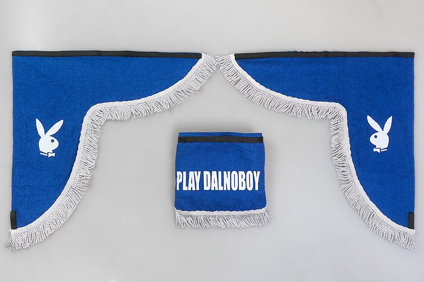 

Ламбрекен "PLAY DALNOBOY" Синий с серым(лобового стекла и угол), Серый;синий