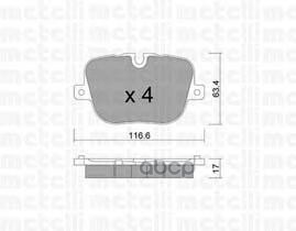 

Тормозные колодки METELLI 2208370