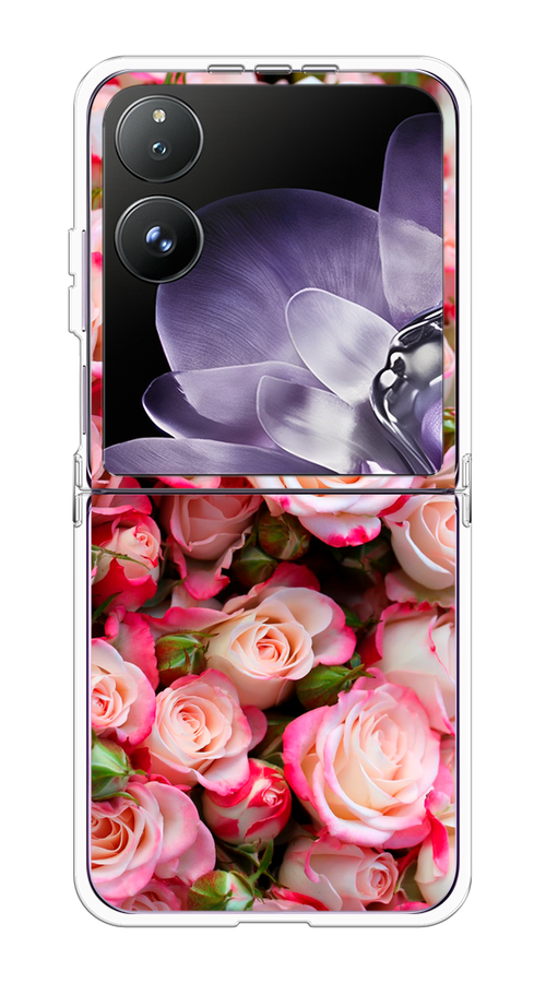 

Чехол на Xiaomi Mix Flip "Много роз", Розовый, 323150-1