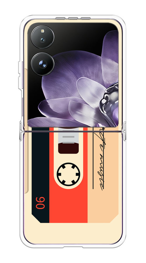 

Чехол на Xiaomi Mix Flip "Бежевая кассета", Черный;красный;бежевый, 323150-1