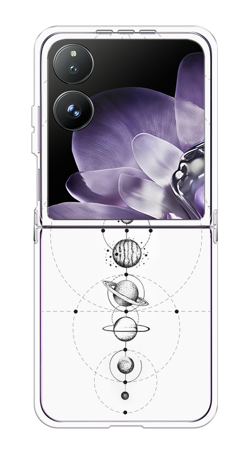 

Чехол на Xiaomi Mix Flip "Парад планет", Серый, 323150-1