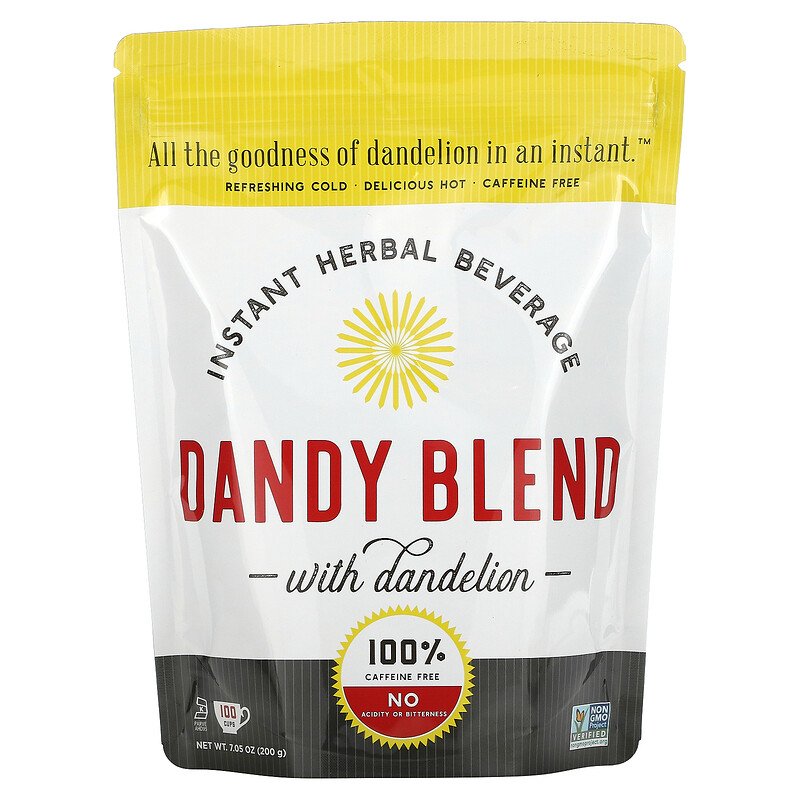 Растворимый травяной напиток Dandy Blend с одуванчиком без кофеина, 200 г