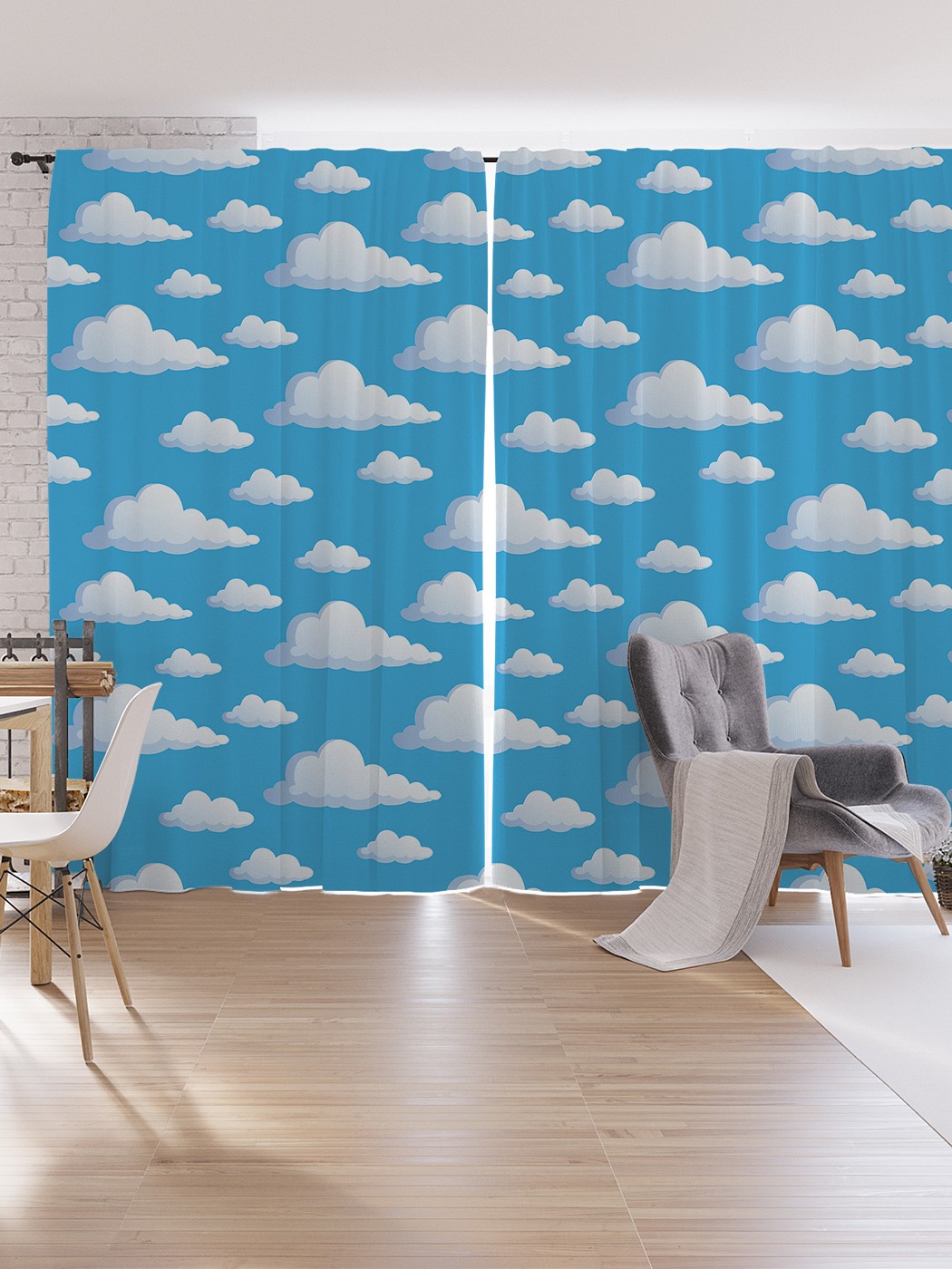 

Шторы под лён JoyArty "Летнее небо в облаках", серия Oxford DeLux, 340х265 см, Летнее небо в облаках