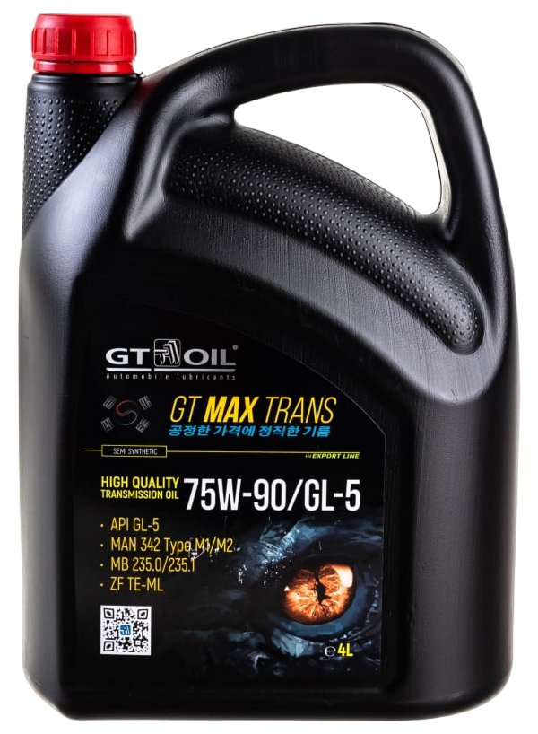 Трансмиссионное масло GT OIL 8809059409091 75W90