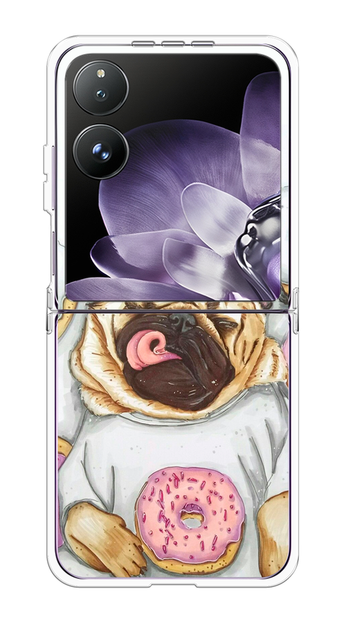 

Чехол на Xiaomi Mix Flip "Счастливый мопс", Розовый;бежевый;коричневый, 323150-1