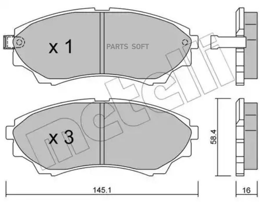 

Тормозные колодки METELLI 2206100