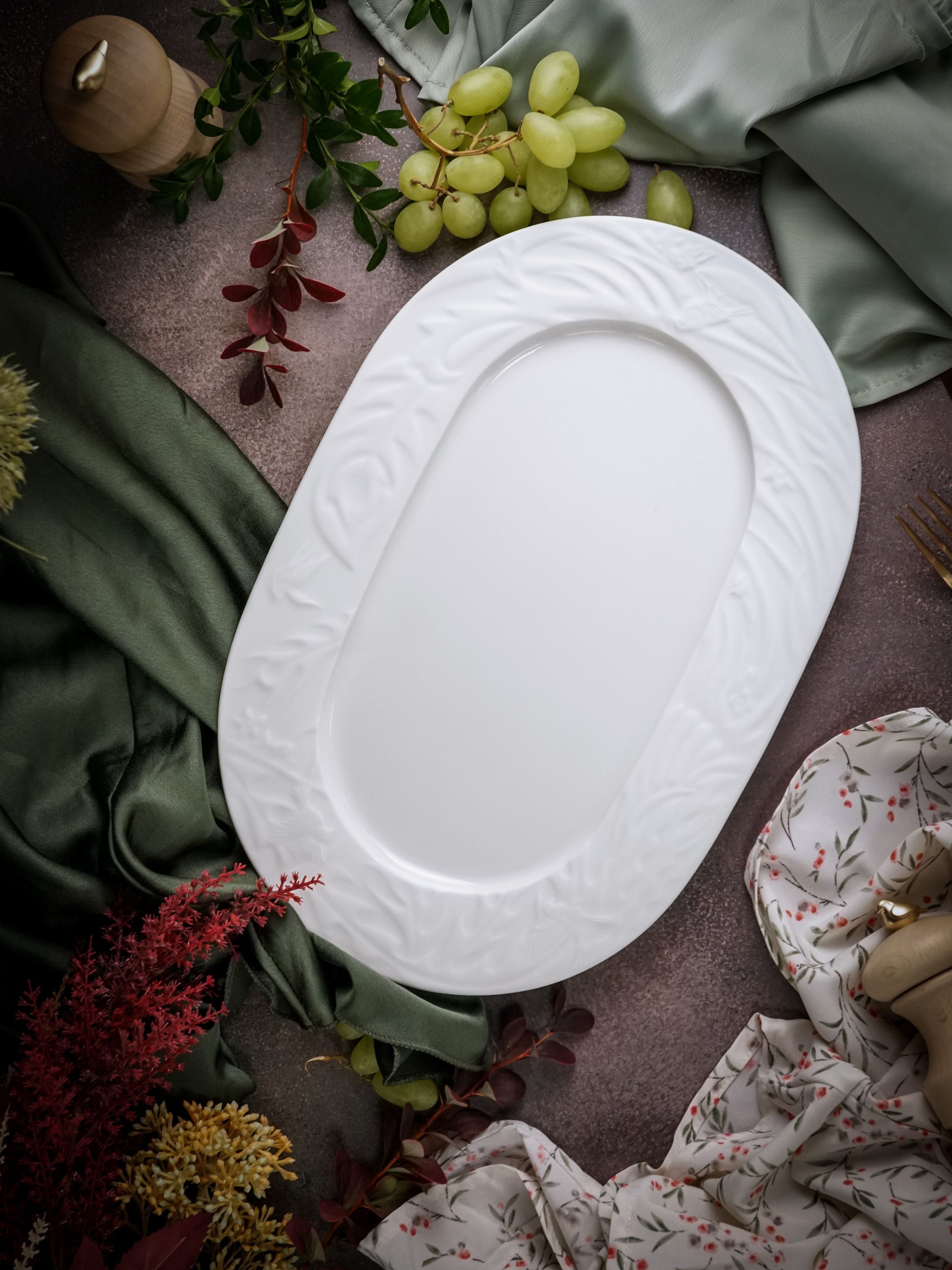 

Блюдо овальное Porland Feniks Alumilite, 34 см., белое, фарфор, 11AS34 FENIKS