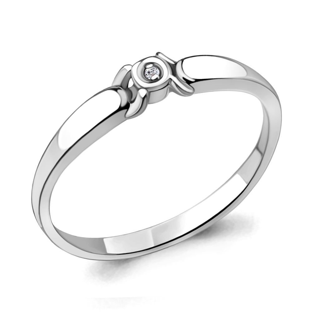 

Кольцо из серебра с бриллиантом р. 16 Aquamarine 060121_925_р, 060121_925_р