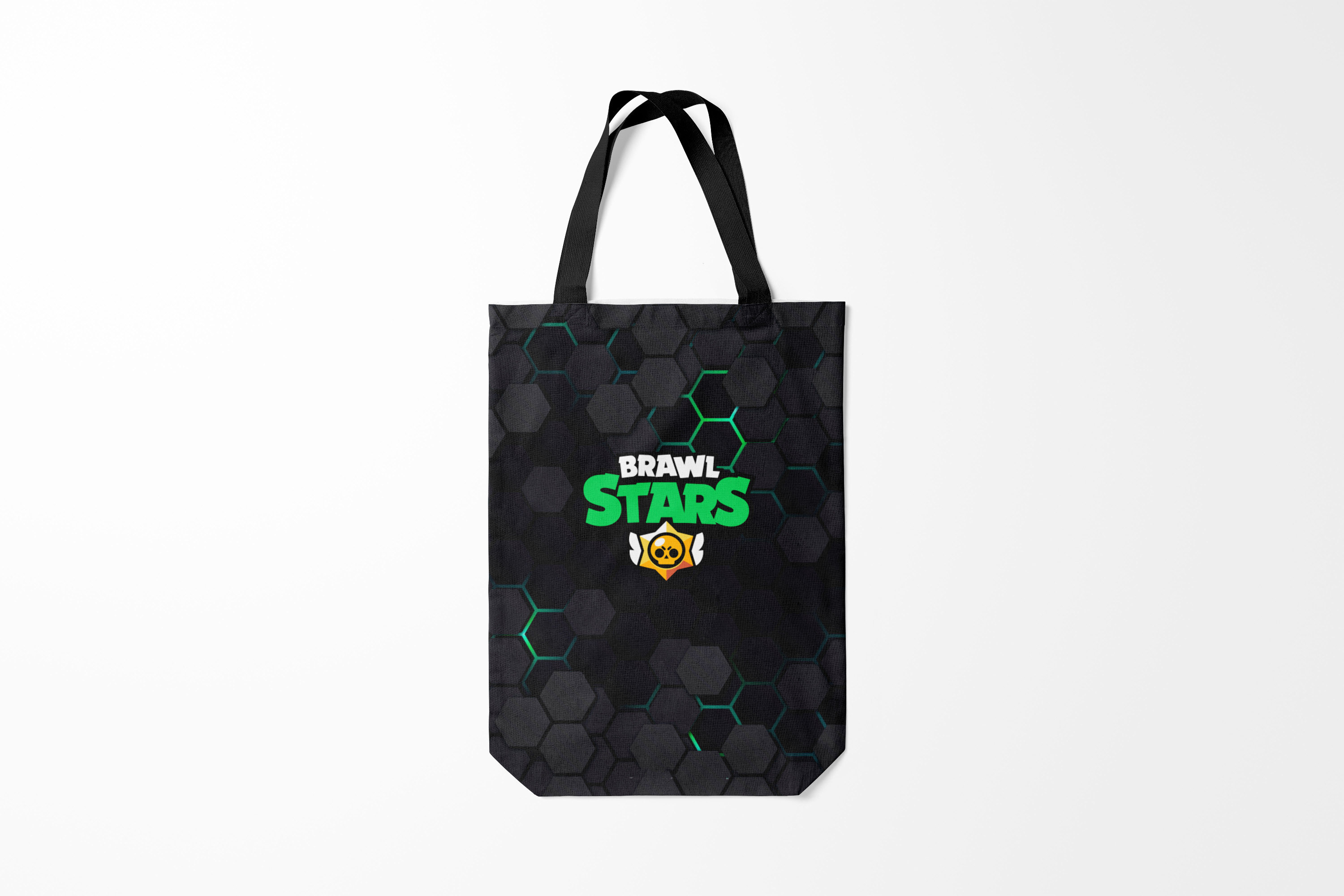 

Сумка шoппер унисекс Burnettie Brawl Stars, черный; зеленый, Brawl Stars