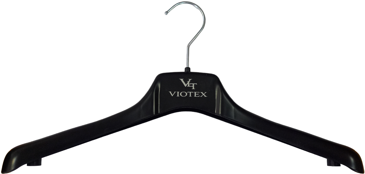 фото Вешалка для верхней одежды с металлическим крючком, с логотипом, valexa gl-39, чёрная, 5шт