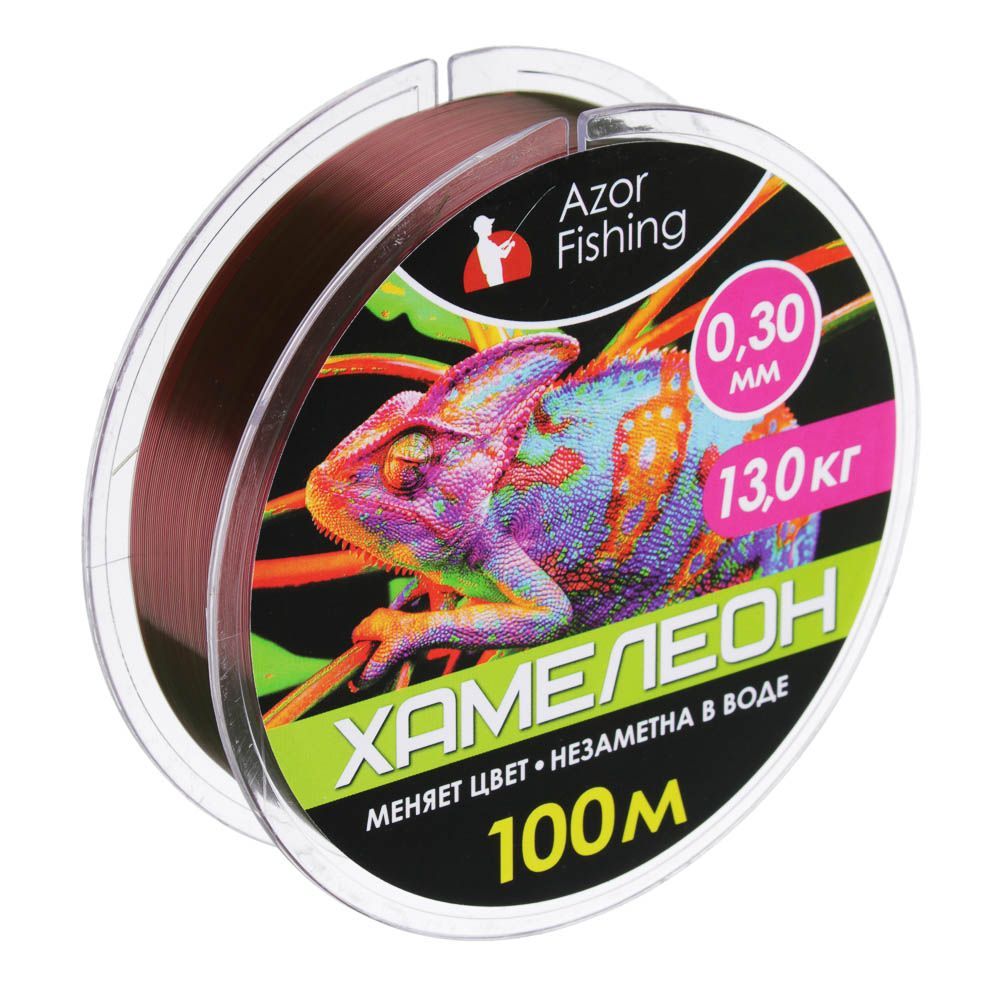 

AZOR FISHING Леска "Хамелеон", нейлон, 100м, 0,30мм, 13,0кг, Разноцветный, Хамелеон