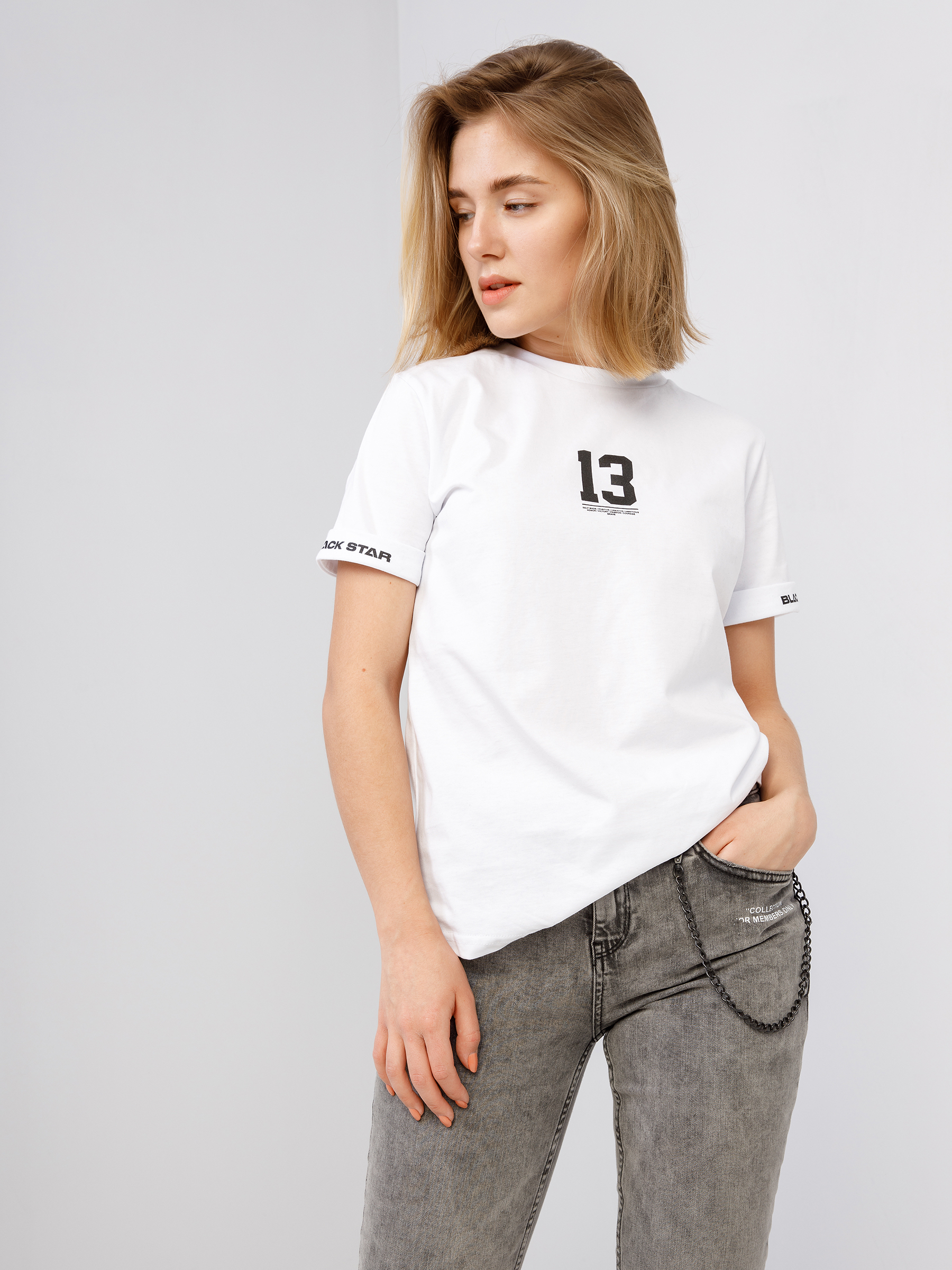 

Футболка женская Black Star Wear LA1120-053 белая 2XS, LA1120-053
