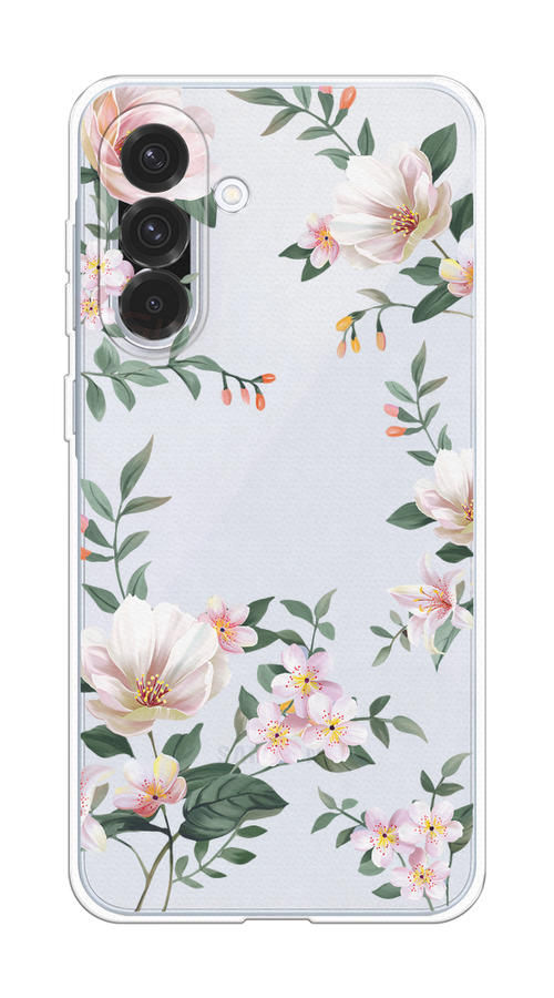 

Чехол на Samsung Galaxy A36 5G Beautiful white flowers, Бежевый;зеленый, 2110650-1