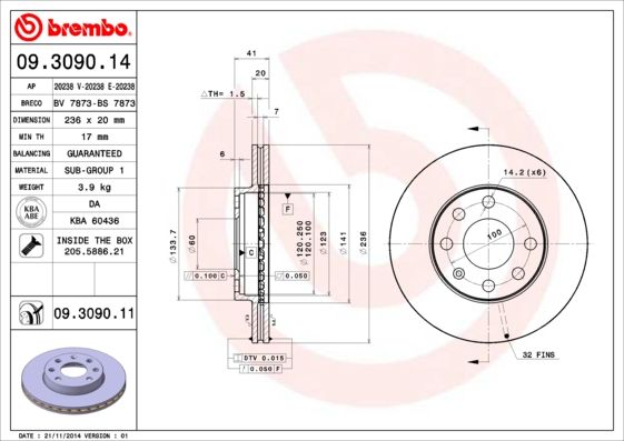 

Диск Тормозной Bmw: X5 07-, X6 08- Brembo арт. 09.9922.11