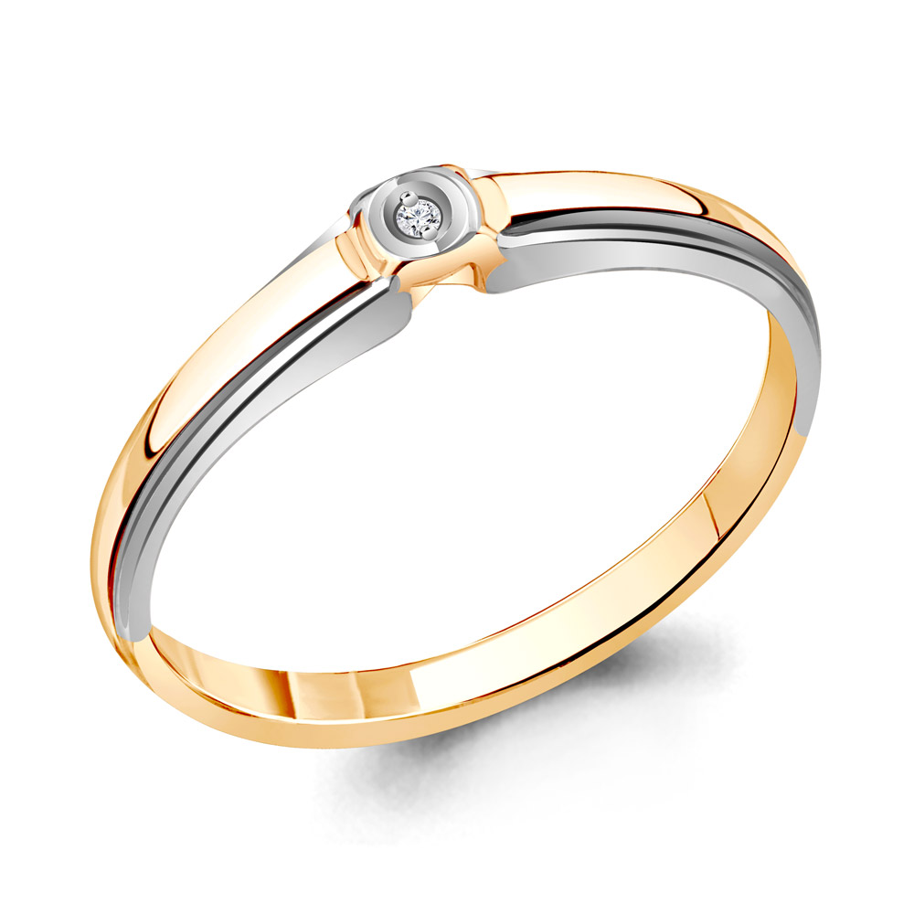 

Кольцо из серебра с бриллиантом р. 17,5 Aquamarine 060118_925_з, 060118_925_з