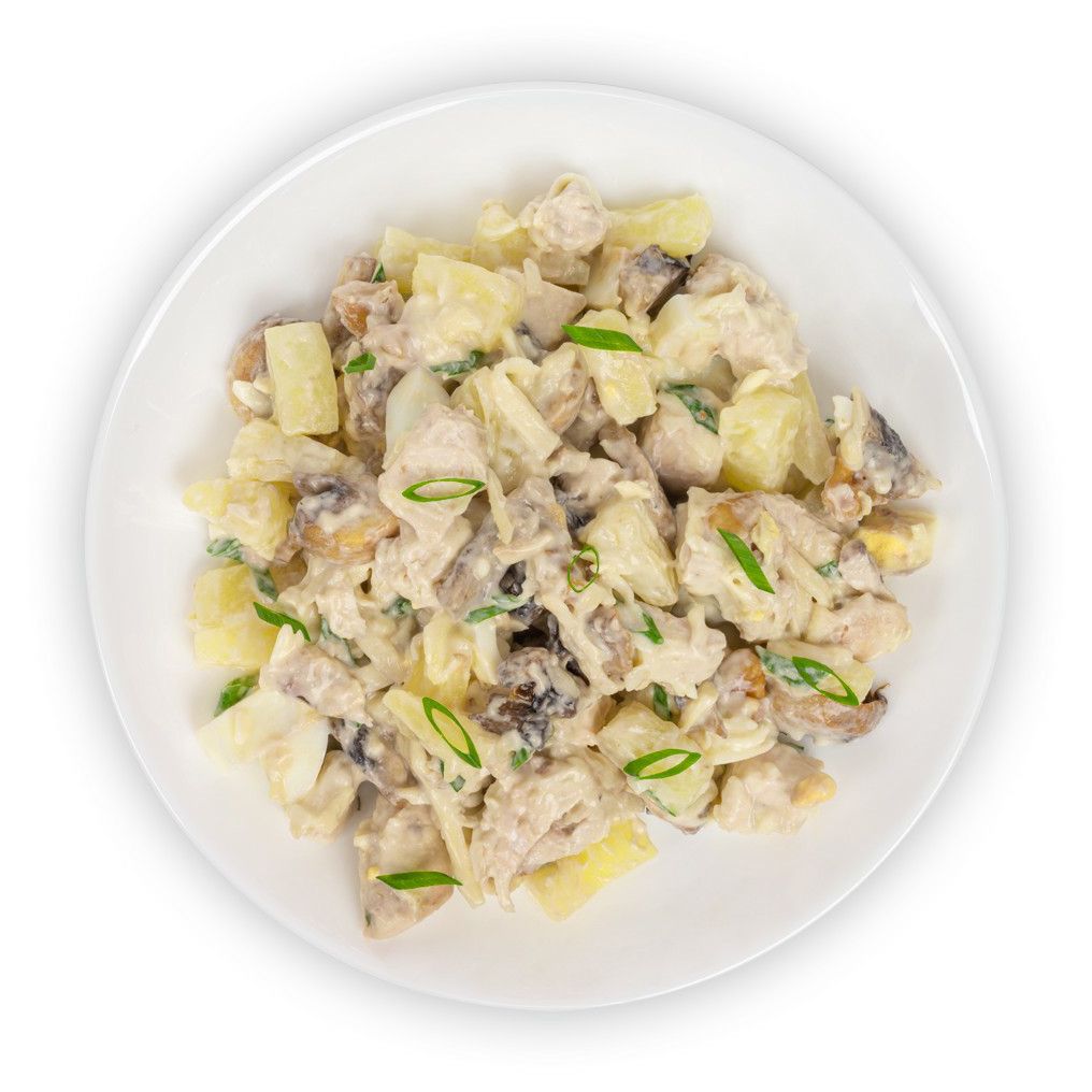

Салат АШАН Куриный из ананасов и курицы
