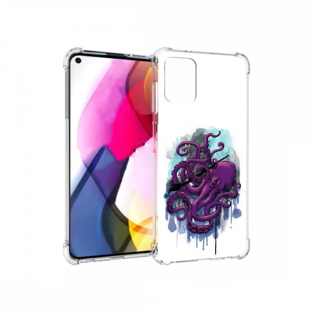 

Чехол MyPads Tocco для Motorola Moto G фиолетовый осьминог (PT227060.366.658), Прозрачный, Tocco