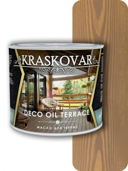 фото Масло для террас kraskovar deco oil terrace карамель 2,2л