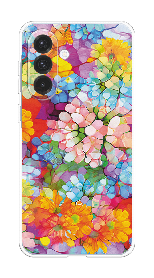 

Чехол на Samsung Galaxy A36 5G Цветы витраж, Оранжевый;розовый;голубой, 2110650-1