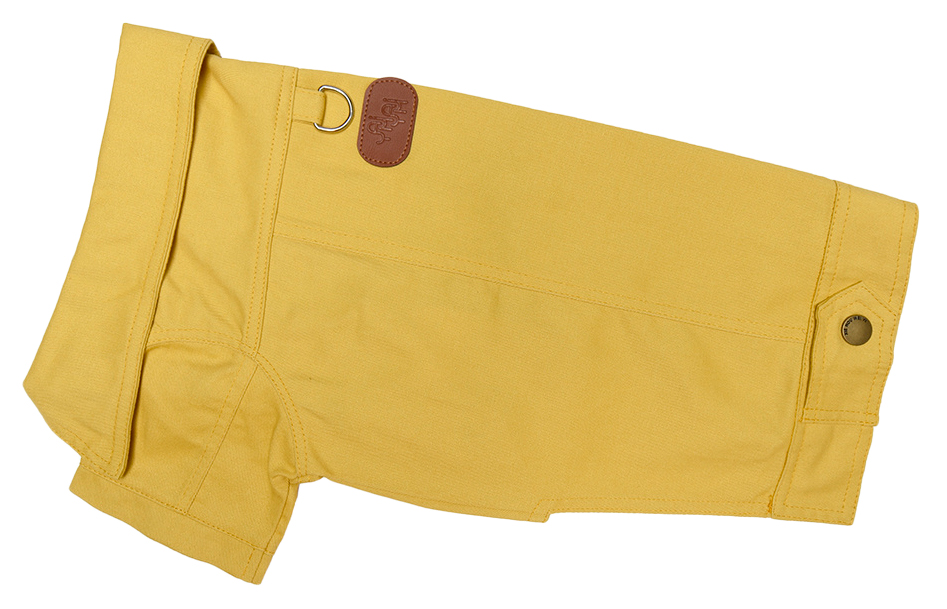 фото Куртка для собак yami-yami одежда, унисекс, желтый, m, длина спины 30 см