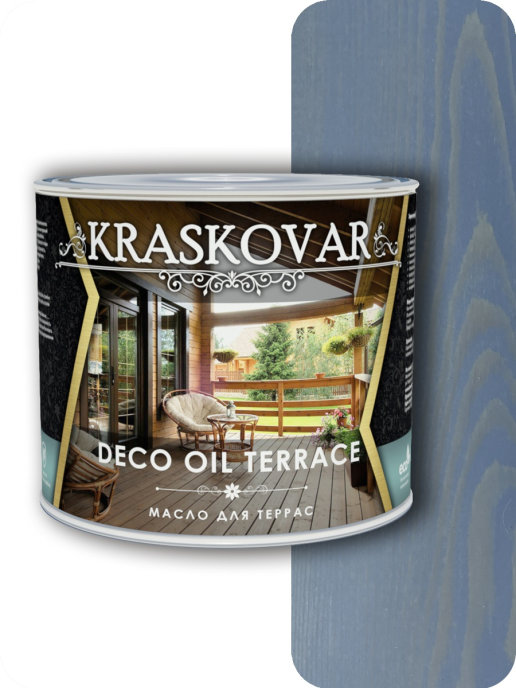 фото Масло для террас kraskovar deco oil terrace аквамарин 2,2л