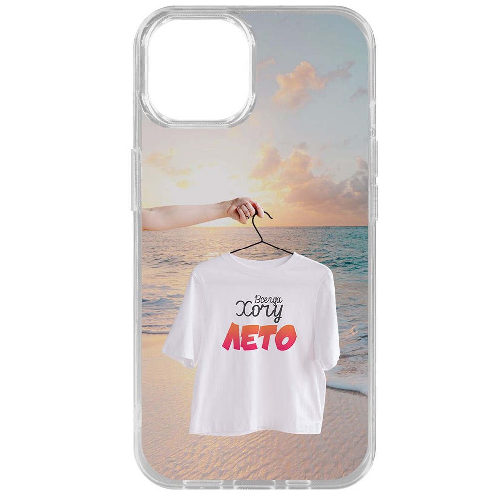 Чехол-накладка Krutoff Clear Case Футболка женская для iPhone 14