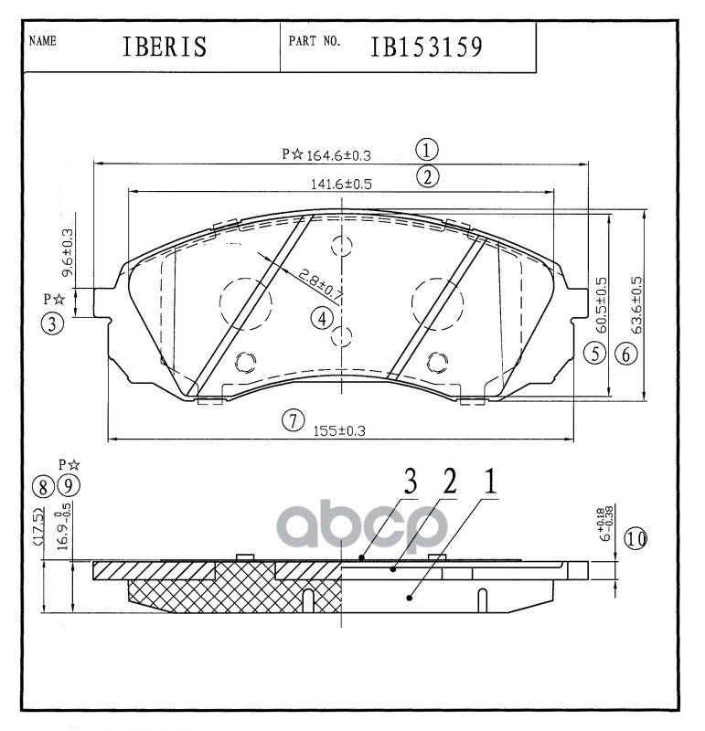 

Тормозные колодки IBERIS передние IB153159