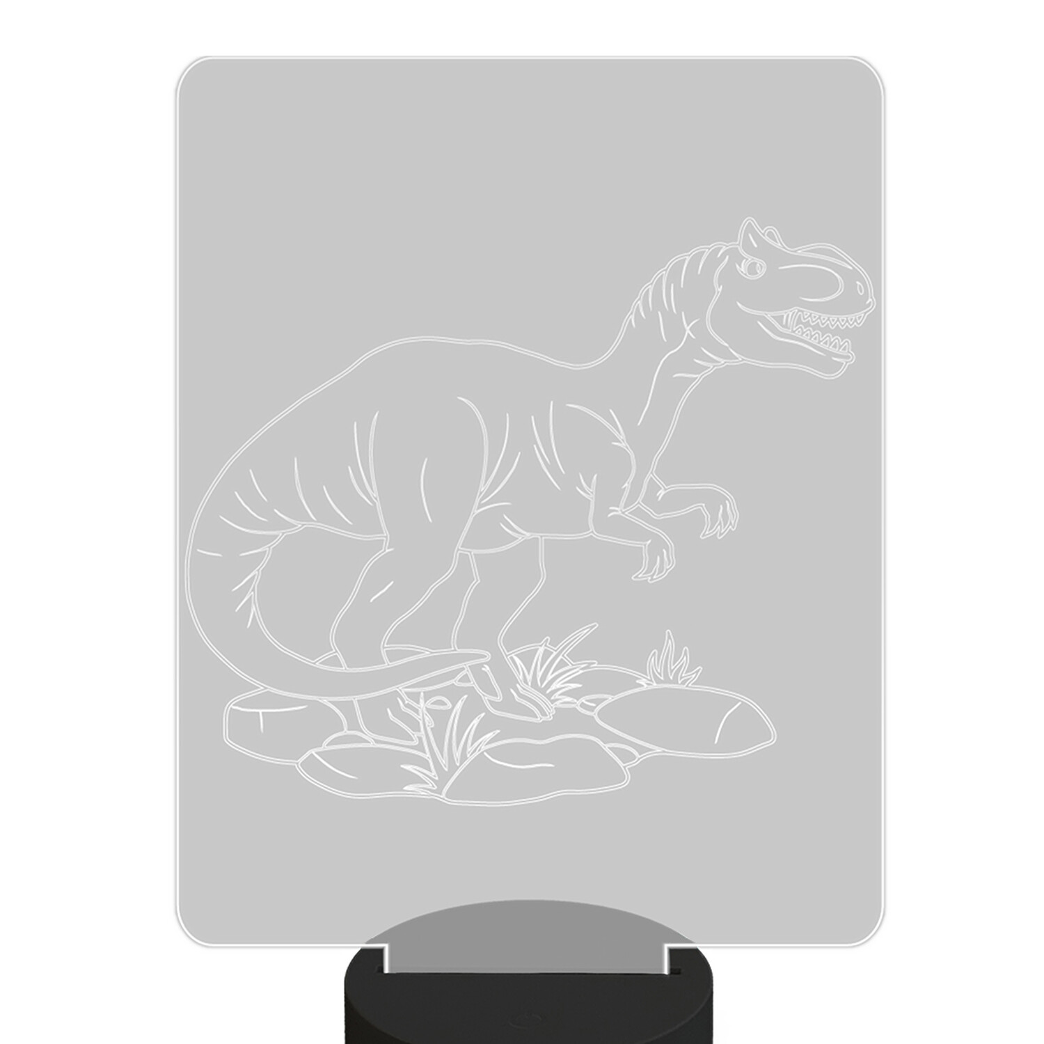 Ночник детский настольный Magic Lady Динозаврик 3D, светодиодный, на батарейках черный