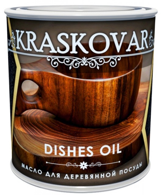 фото Масло kraskovar dishes oil для деревянной посуды и разделочных досок палисандр 0,75л