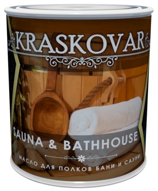 фото Масло kraskovar sauna & bathhause для полков бани и сауны бесцветное 0,75л