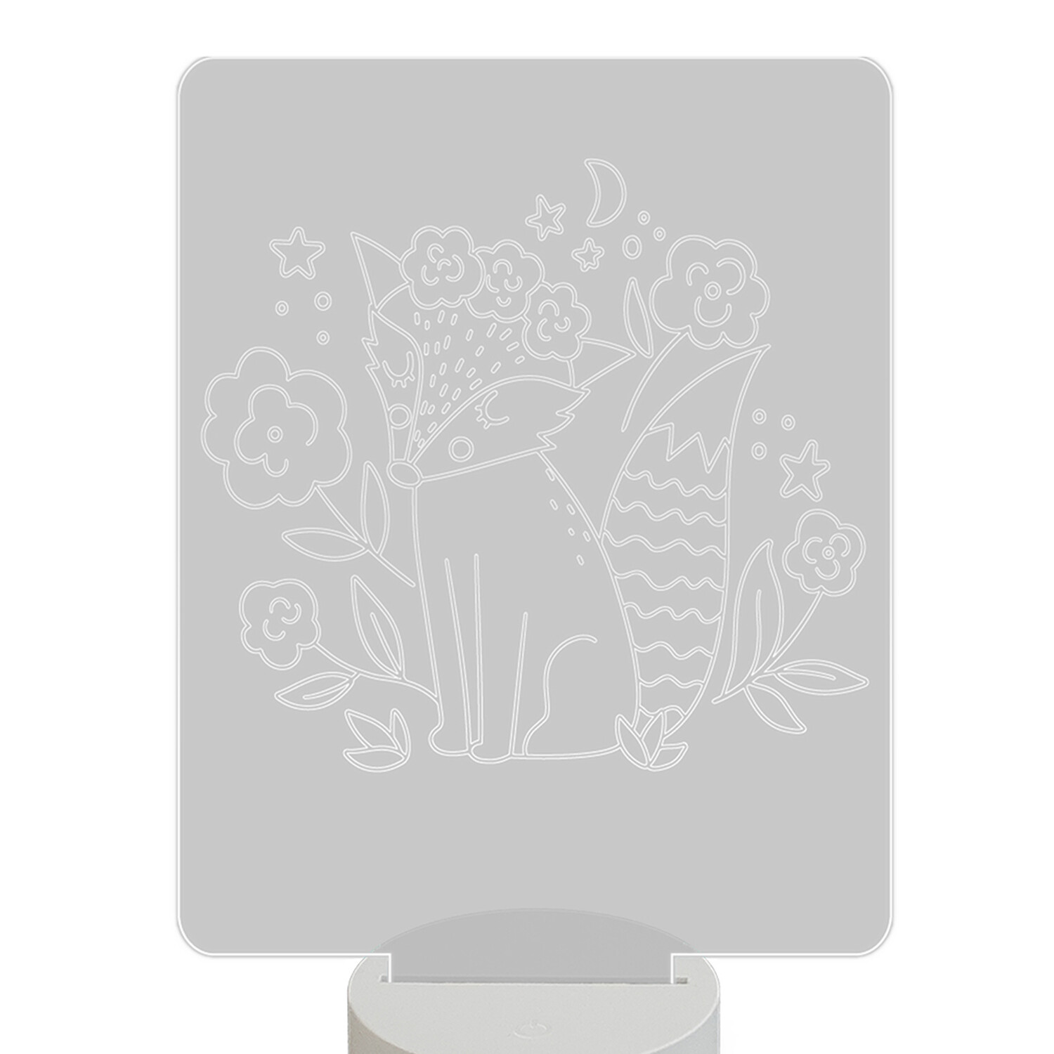 Ночник детский настольный Magic Lady Лиса в цветах 3D, светодиодный, на батарейках