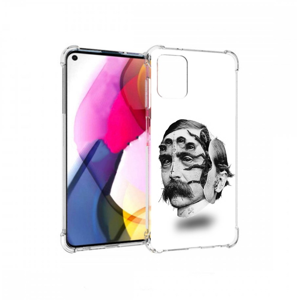 

Чехол MyPads Tocco для Motorola Moto G страшное лицо мужчины (PT227060.366.629), Прозрачный, Tocco