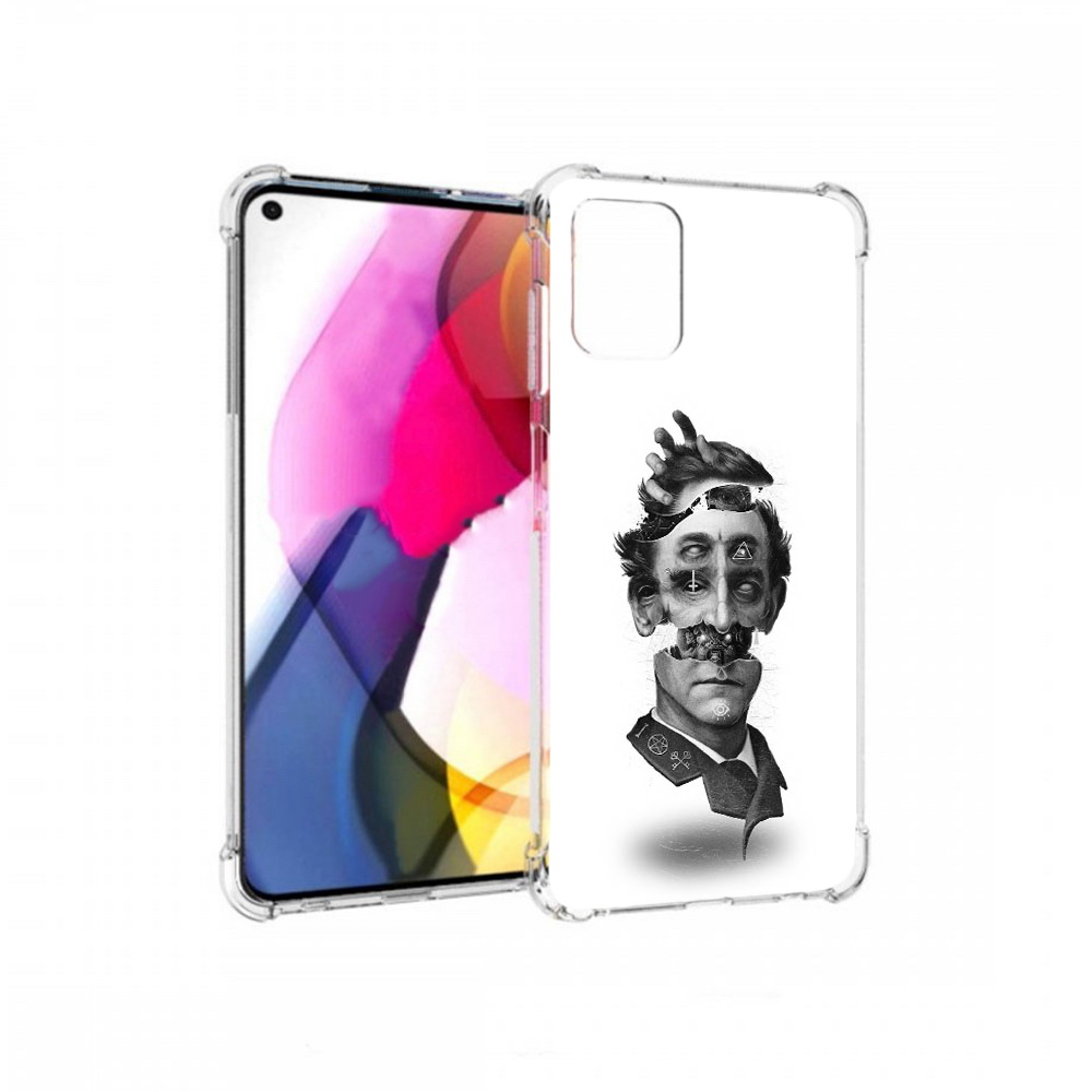 

Чехол MyPads Tocco для Motorola Moto G страшное лицо абстракция (PT227060.366.628), Прозрачный, Tocco
