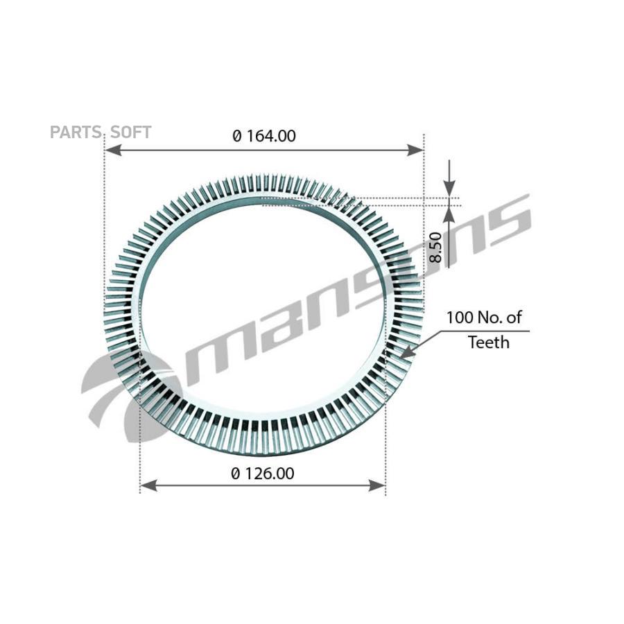 Кольцо Абс Scania P,R Series Mansons Mansons арт. 100.048