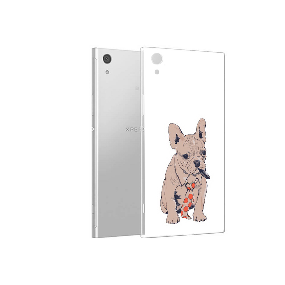 

Чехол MyPads Tocco для Sony Xperia XA1 бульдог с сигарой (PT67093.240.250), Прозрачный, Tocco