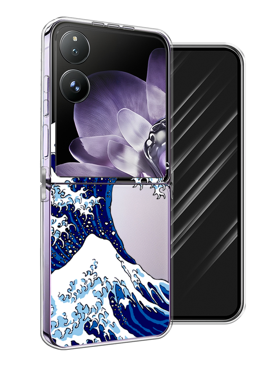 

Чехол Awog на Xiaomi Mix Flip "Волна в Канагаве", Синий;белый, 323150-1