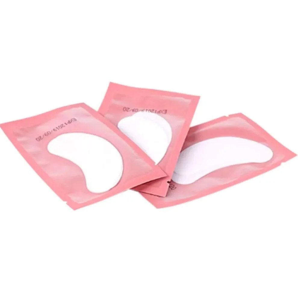 Патчи для наращивания ресниц Uprettego розовые 100 пар утюг патчи для одежды теплопередача моющаяся наклейка принт на футболке детские аксессуары