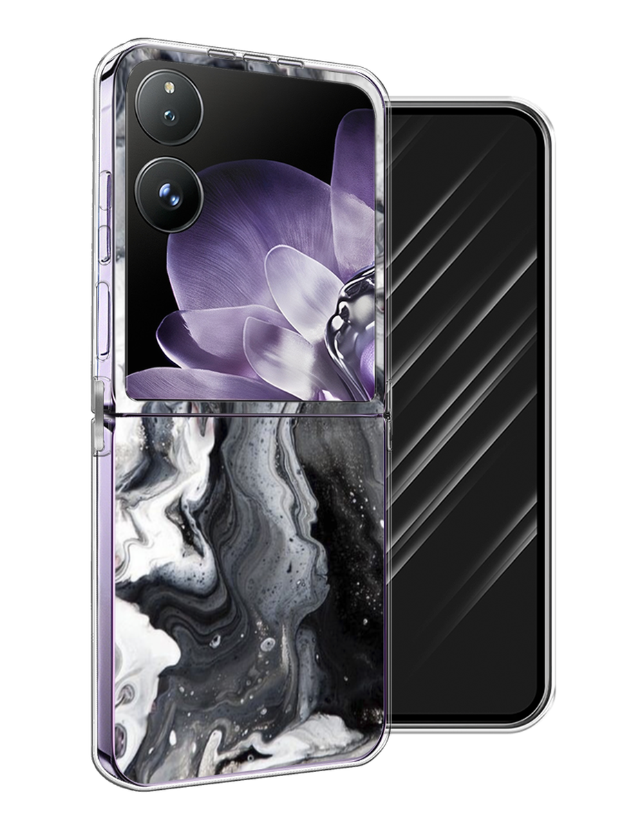 

Чехол Awog на Xiaomi Mix Flip "Бело-черные сложные полосы", Серый;серебристый;белый, 323150-1