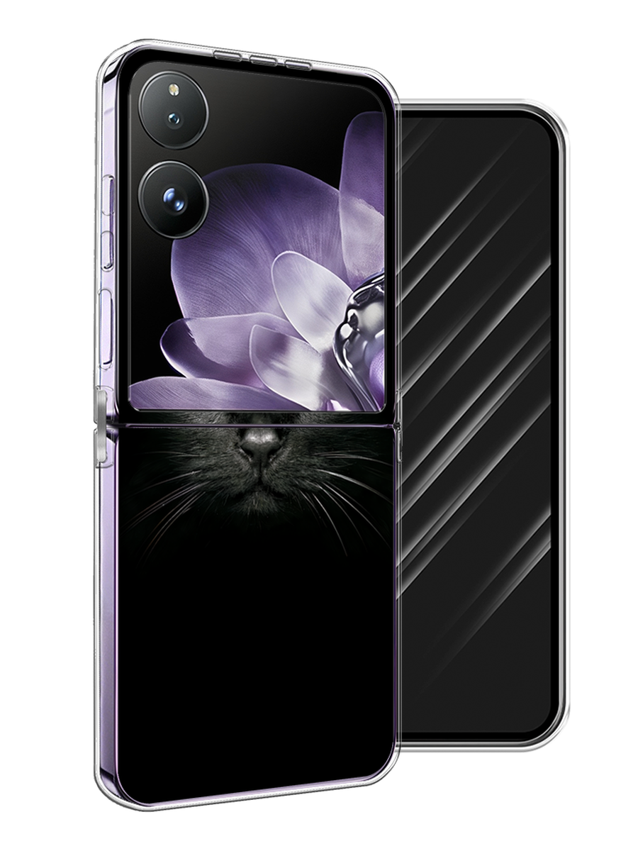 

Чехол Awog на Xiaomi Mix Flip "Взгляд черной кошки", Черный;белый;серый, 323150-1