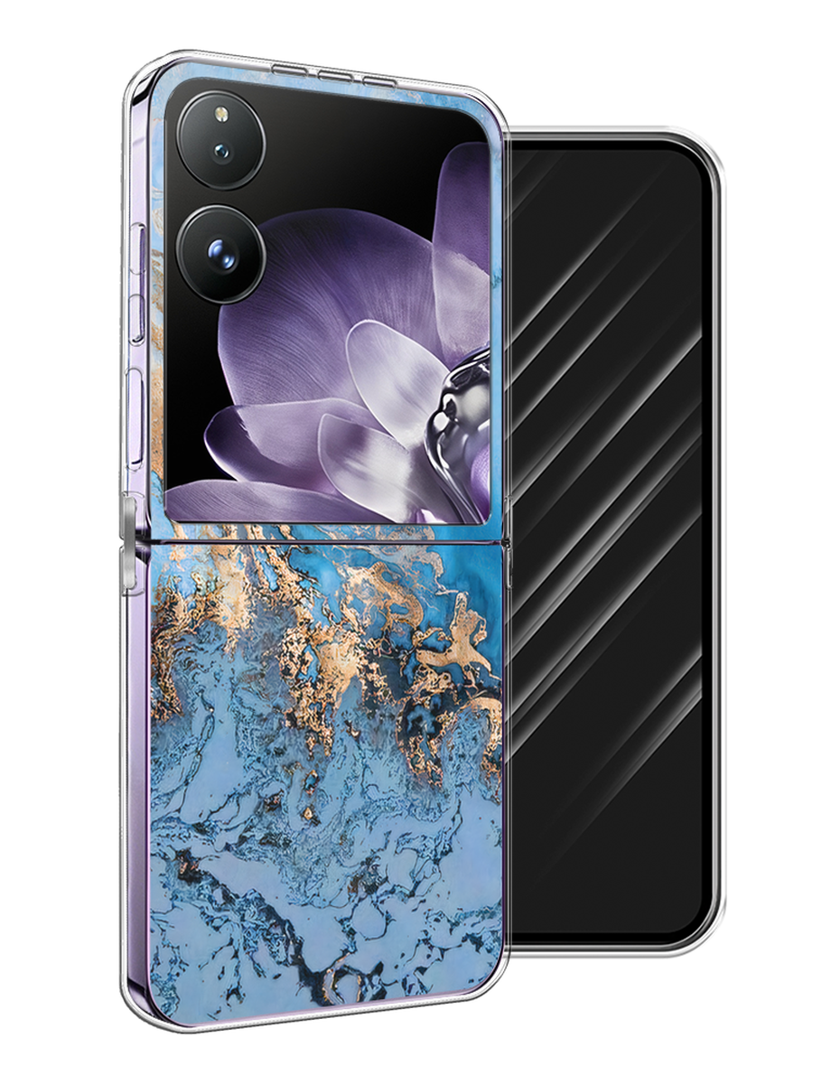 

Чехол Awog на Xiaomi Mix Flip "Морозная лавина синяя", Серебристый, 323150-1