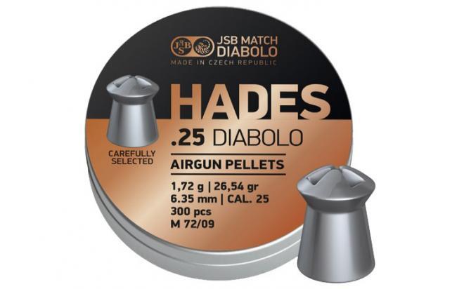 Пули пневматические Diabolo HADES 6,35 мм 1,72 грамма (300 штук)