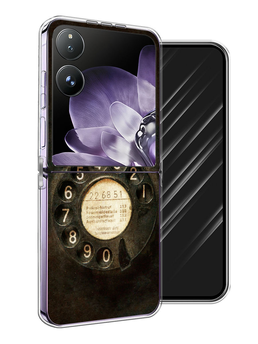 

Чехол Awog на Xiaomi Mix Flip "Старинный телефон", Коричневый;бежевый;черный, 323150-1