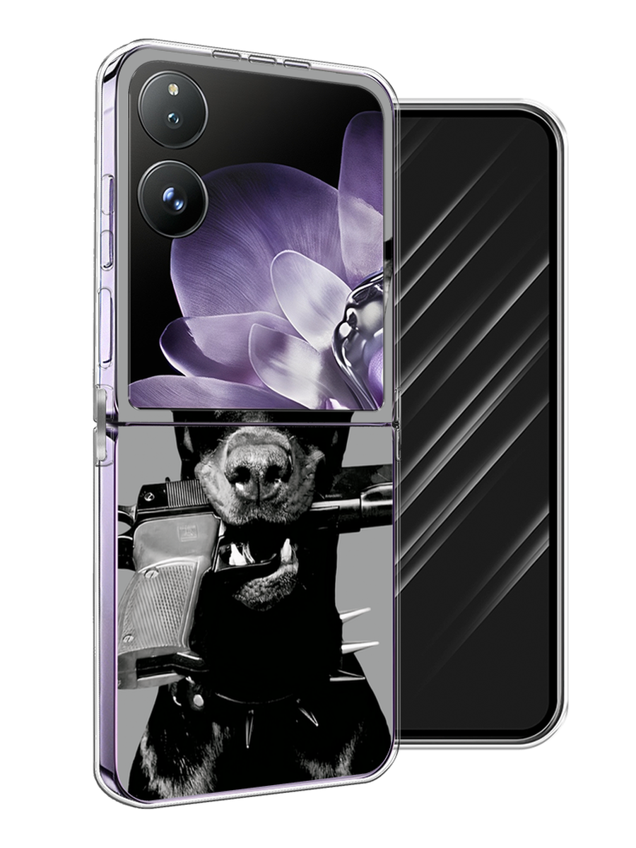 

Чехол Awog на Xiaomi Mix Flip "Доберман", Серый, 323150-1