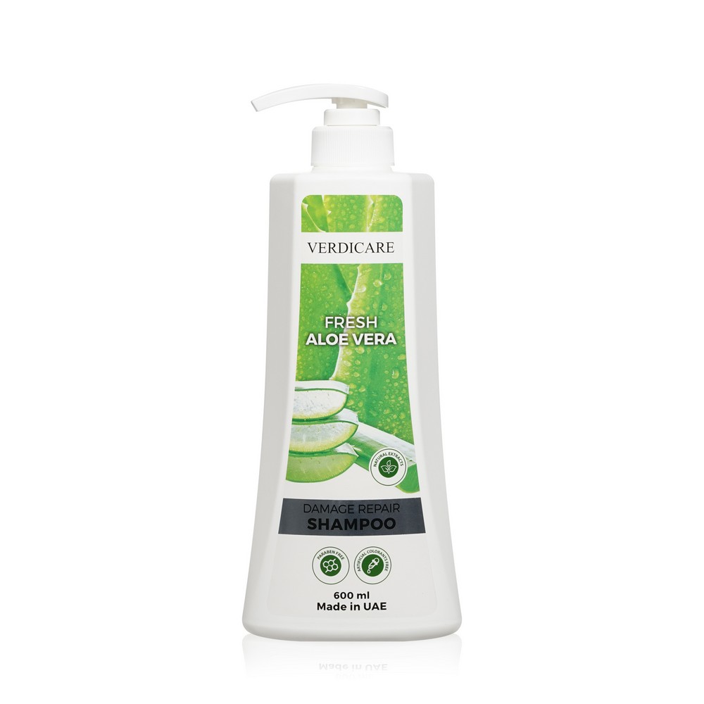 Шампунь для поврежденных волос Verdicare Fresh Aloe Vera восстанавливающий 600мл паста зубная biomed aroma fresh aloe vera gel 100 гр