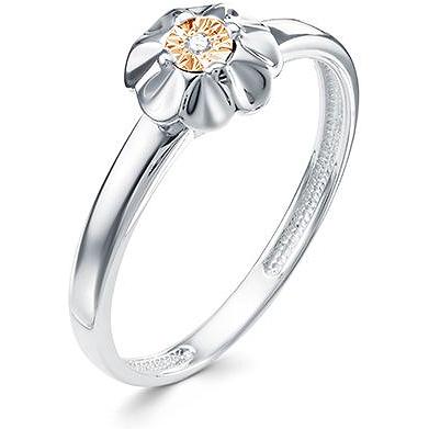 

Кольцо из серебра с бриллиантом р. 18,5 АЛЬКОР 01-1454_000Б-00, 01-1454_000Б-00