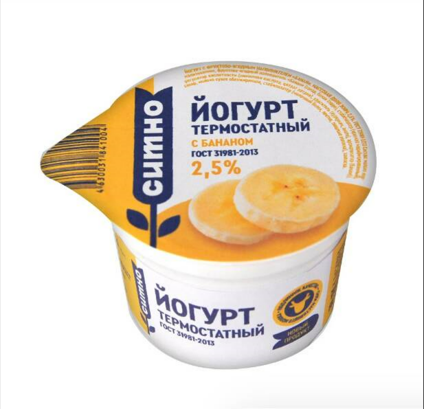 

Йогурт Ситно с бананом 2,5% 120 г