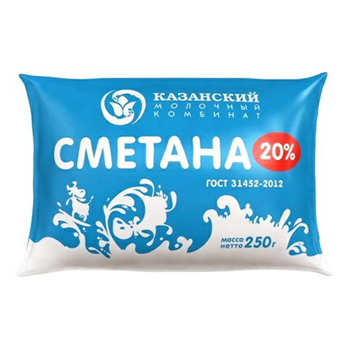 Сметана Молочная Речка БЗМЖ 20% 250 г