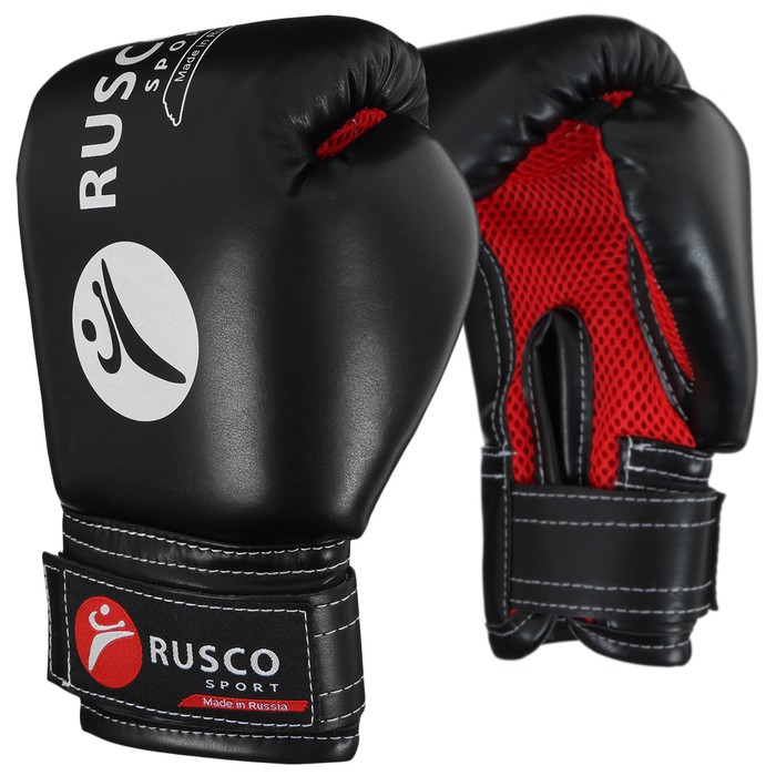 

Перчатки боксерские RUSCO SPORT детские кож.зам. 6 Oz черные, Черный, 2947731